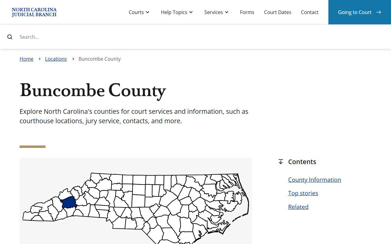 Buncombe County Clerk of Superior Court for Asheville arrest and court records