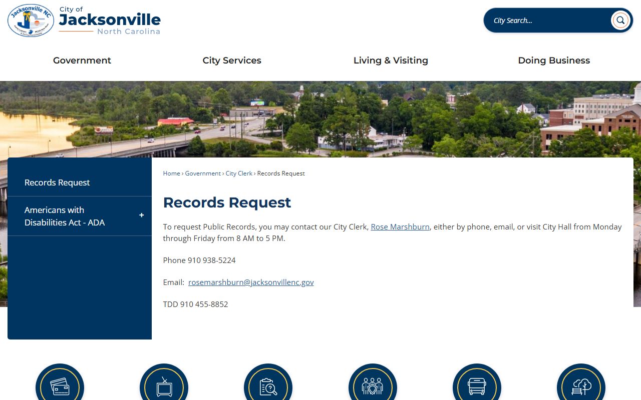 Jacksonville city records request portal for Jacksonville recent arrest records