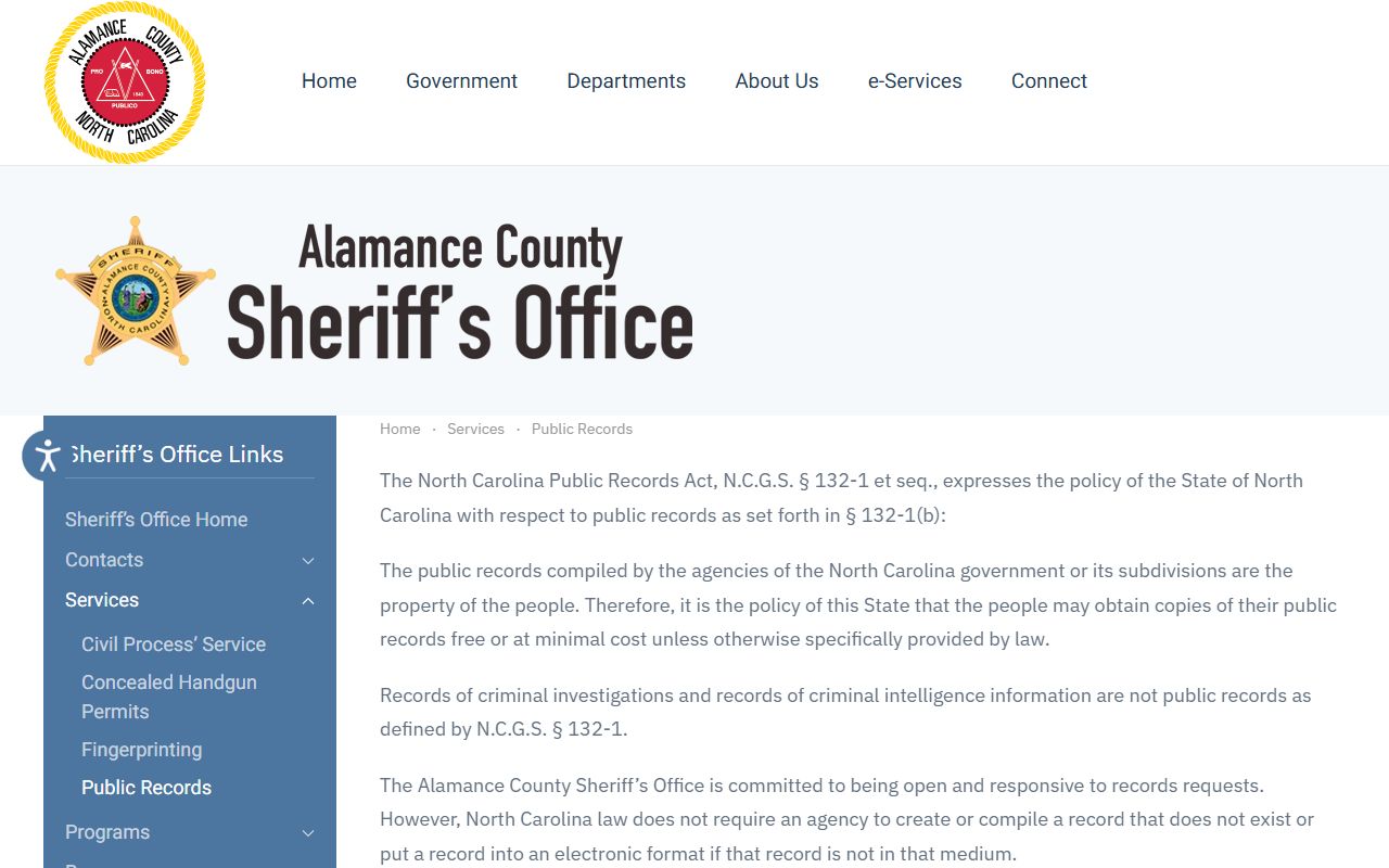 Alamance County Sheriff Office public records for recent arrests